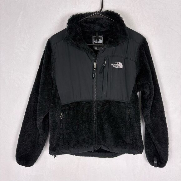 The North Face Black Fuzzy Zip Up Women's Size XS - Picture 1 of 14